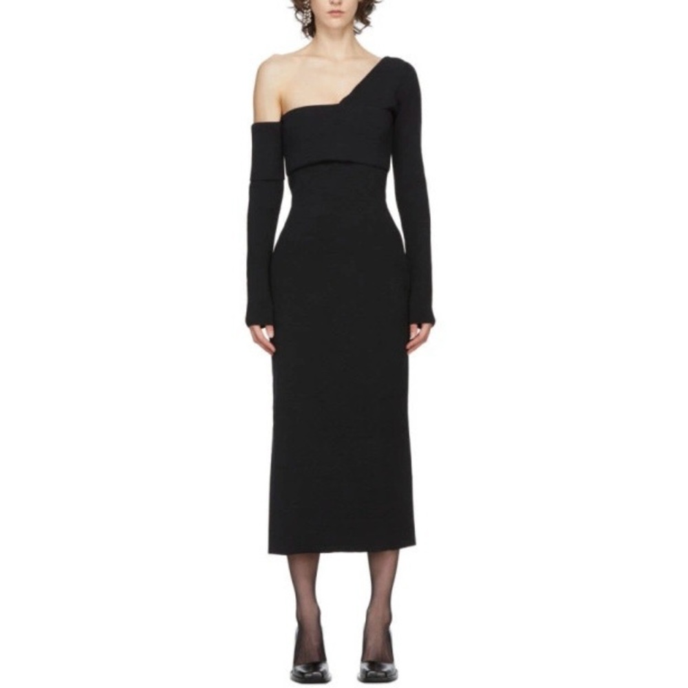 Size M/L Proenza Schouler Black Silk Bandagey Knit Dress NWT
